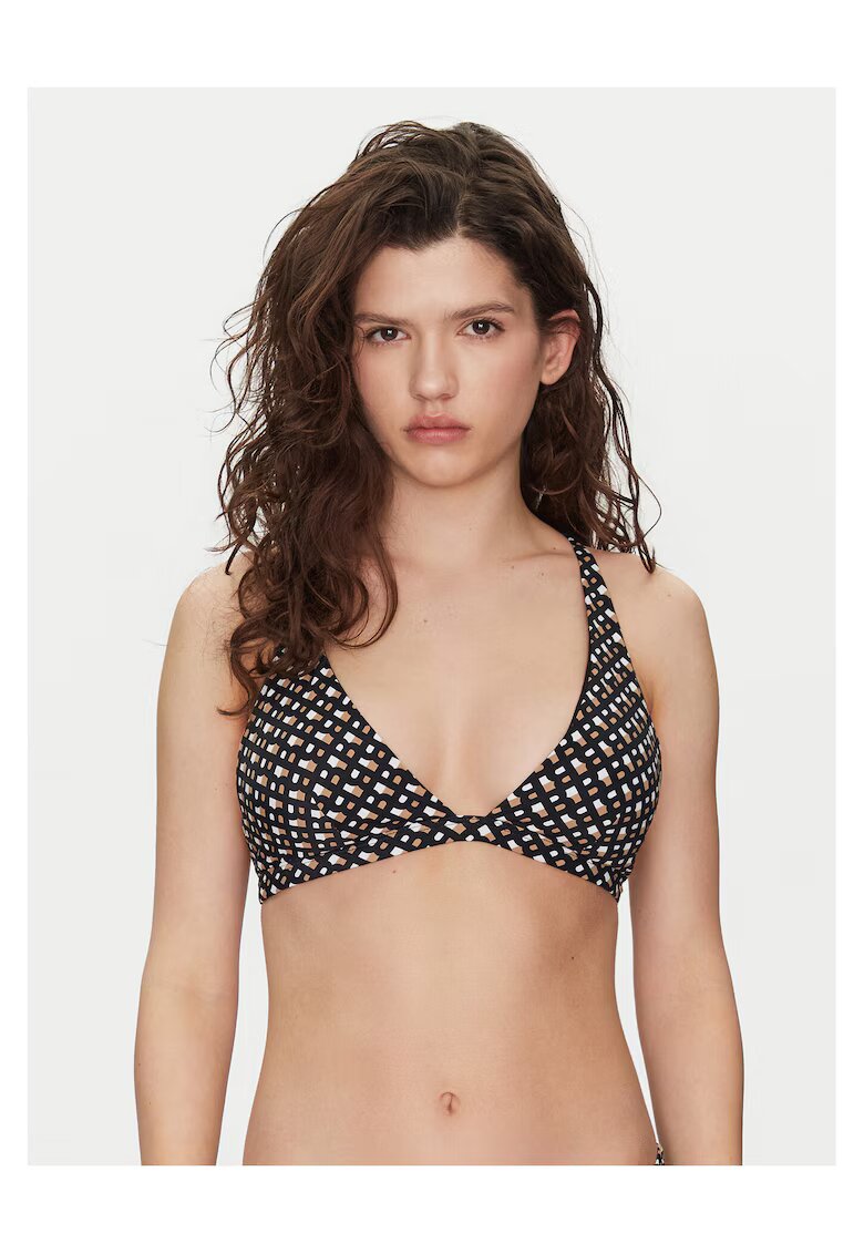 BOSS Sutien de baie dama - negru cu model