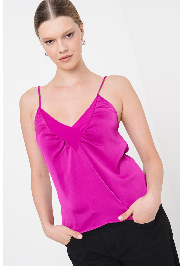 BOSS Top de satin Iecly - Violet tyrian