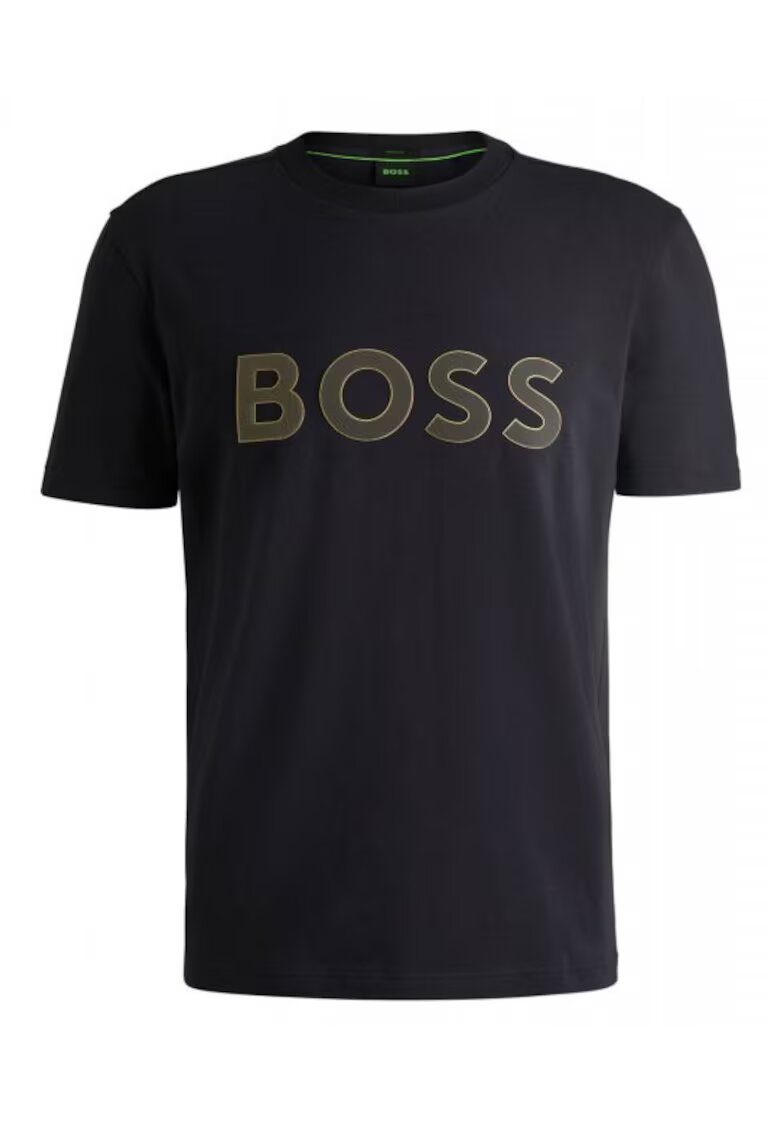 BOSS Tricou ATHLEISURE - croiala regulara - albastru - bumbac-elastan