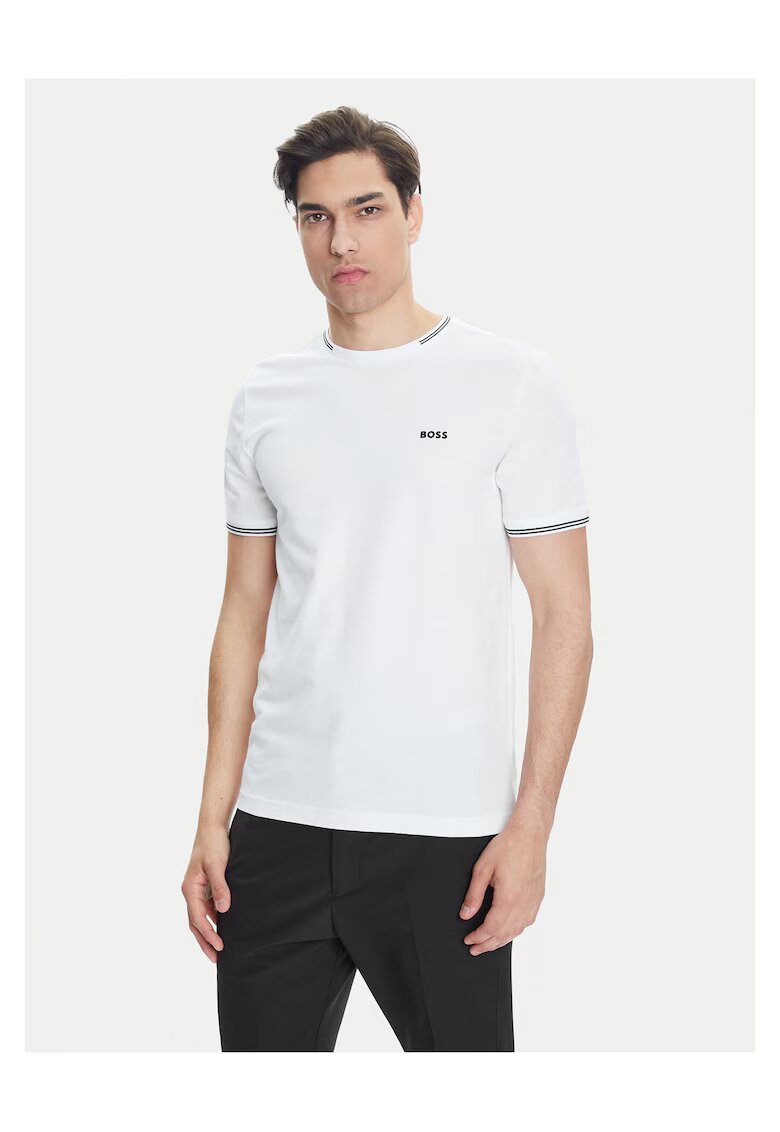 BOSS Tricou barbat alb - simplu - Alb