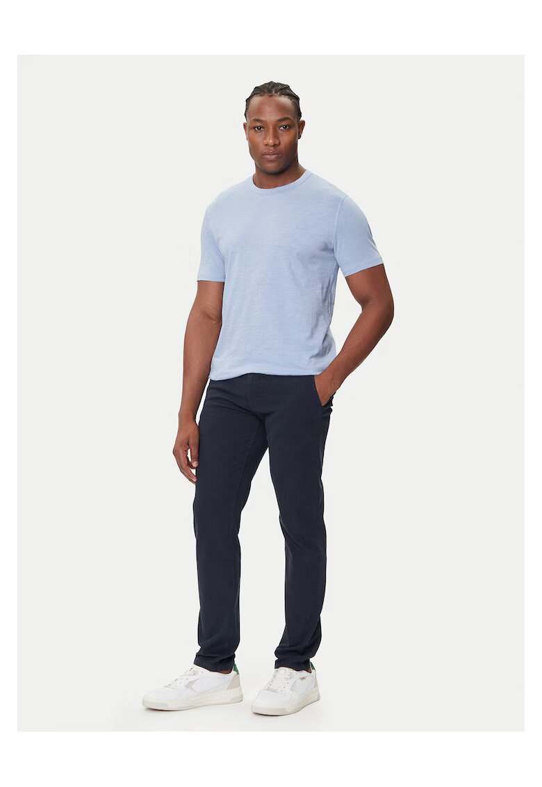 BOSS Tricou barbat albastru - bumbac