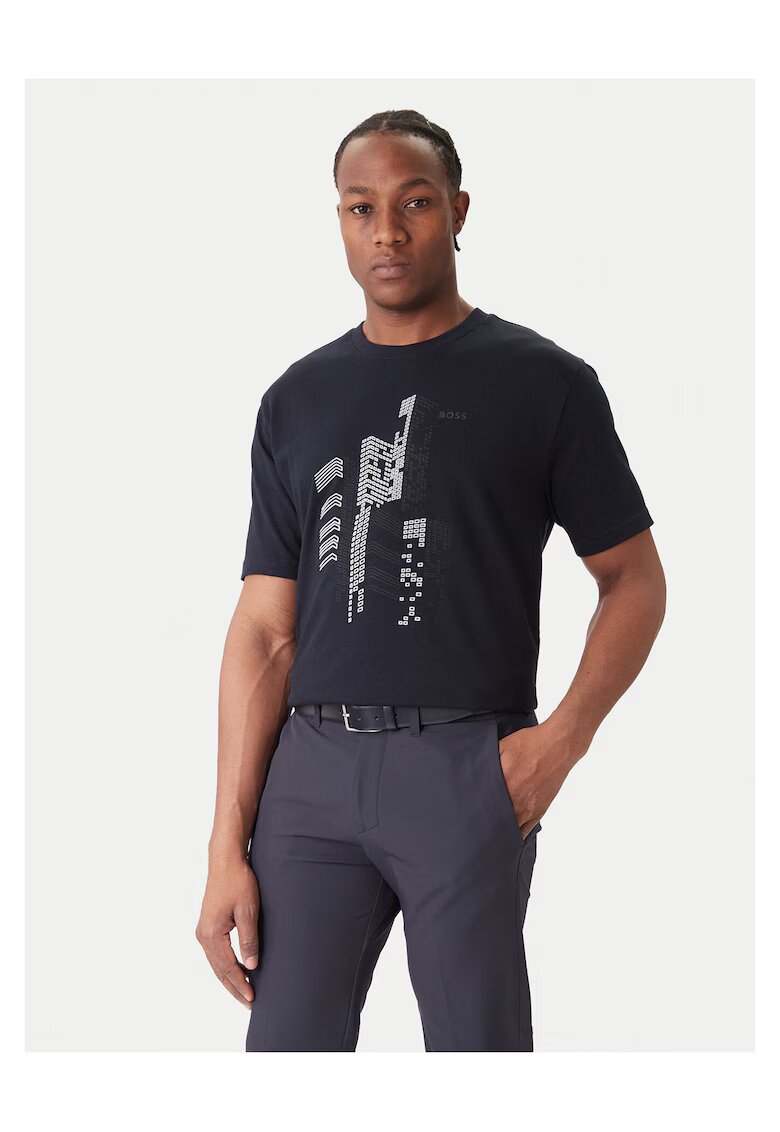 BOSS Tricou barbat - bleumarin - bumbac
