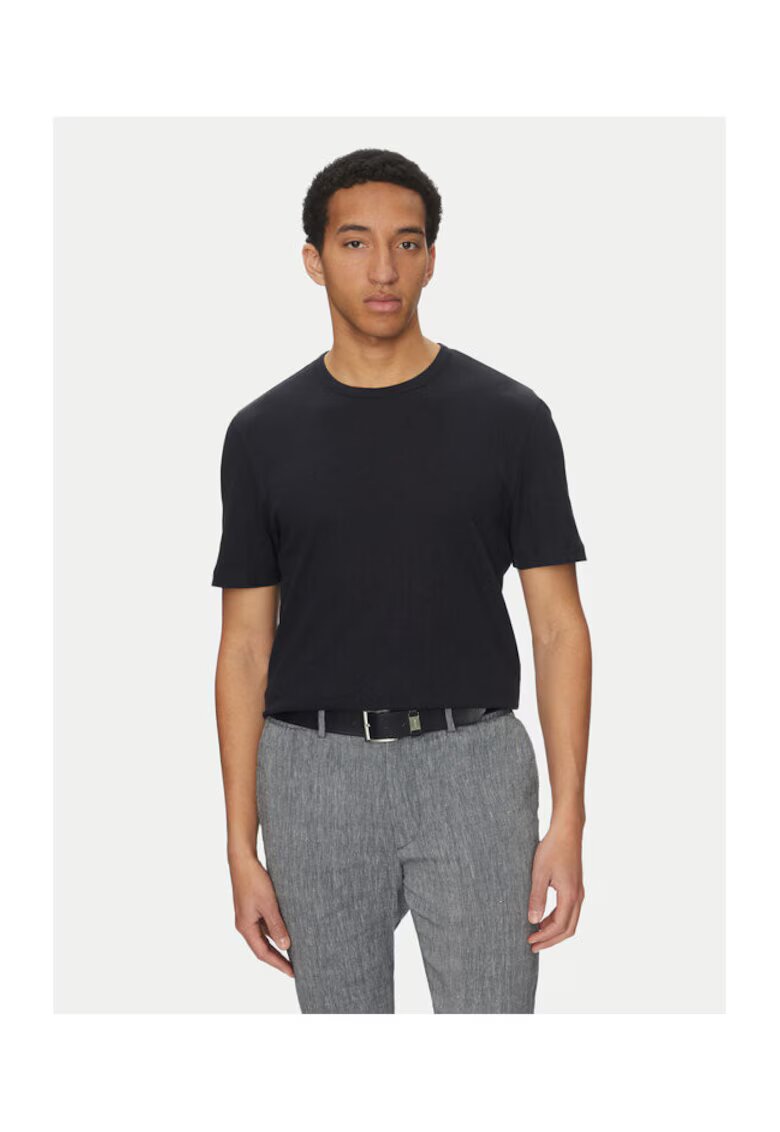 BOSS Tricou barbat - bleumarin - din bumbac