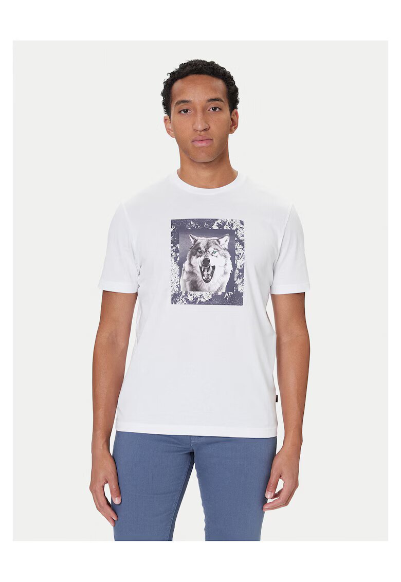 BOSS Tricou barbat bumbac - alb