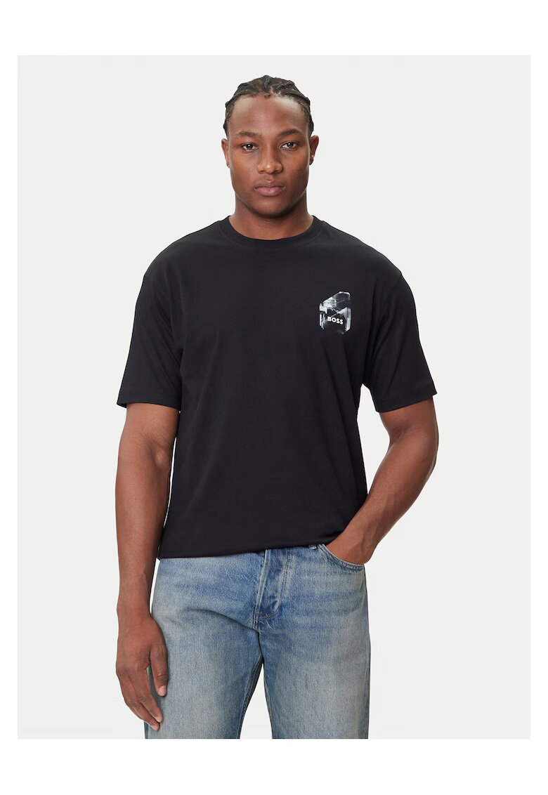 BOSS Tricou barbat culoare neagra - bumbac