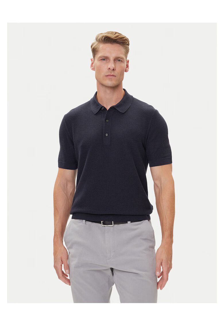BOSS Tricou barbati bleumarin - bumbac