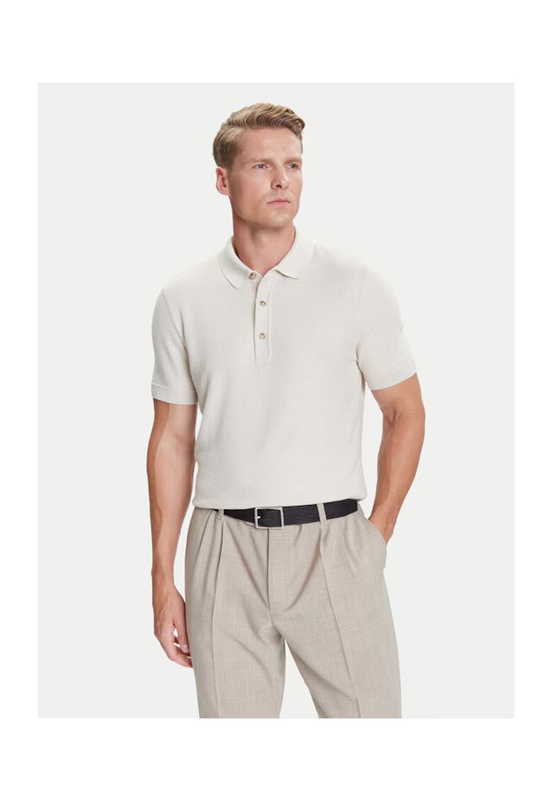 BOSS Tricou barbati crem - 100% bumbac