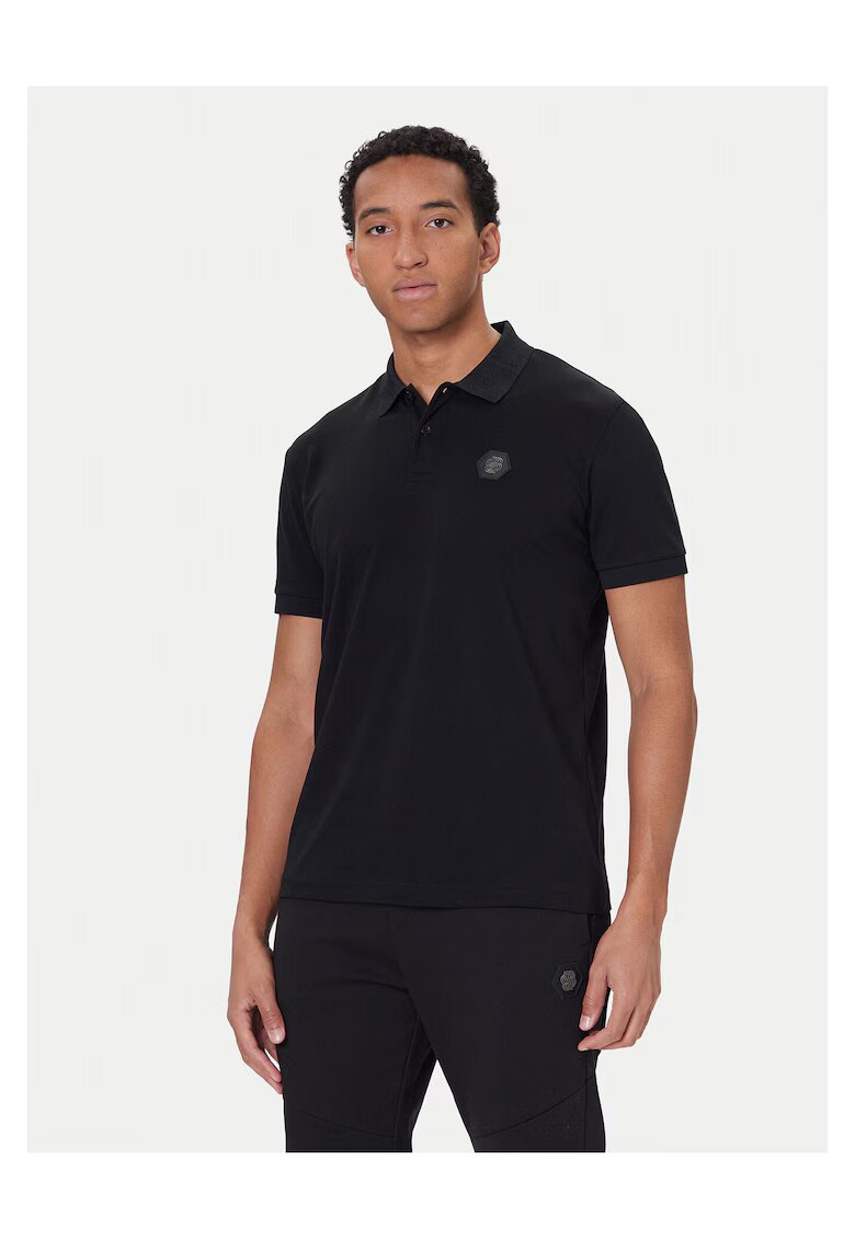 BOSS Tricou barbati negru - bumbac