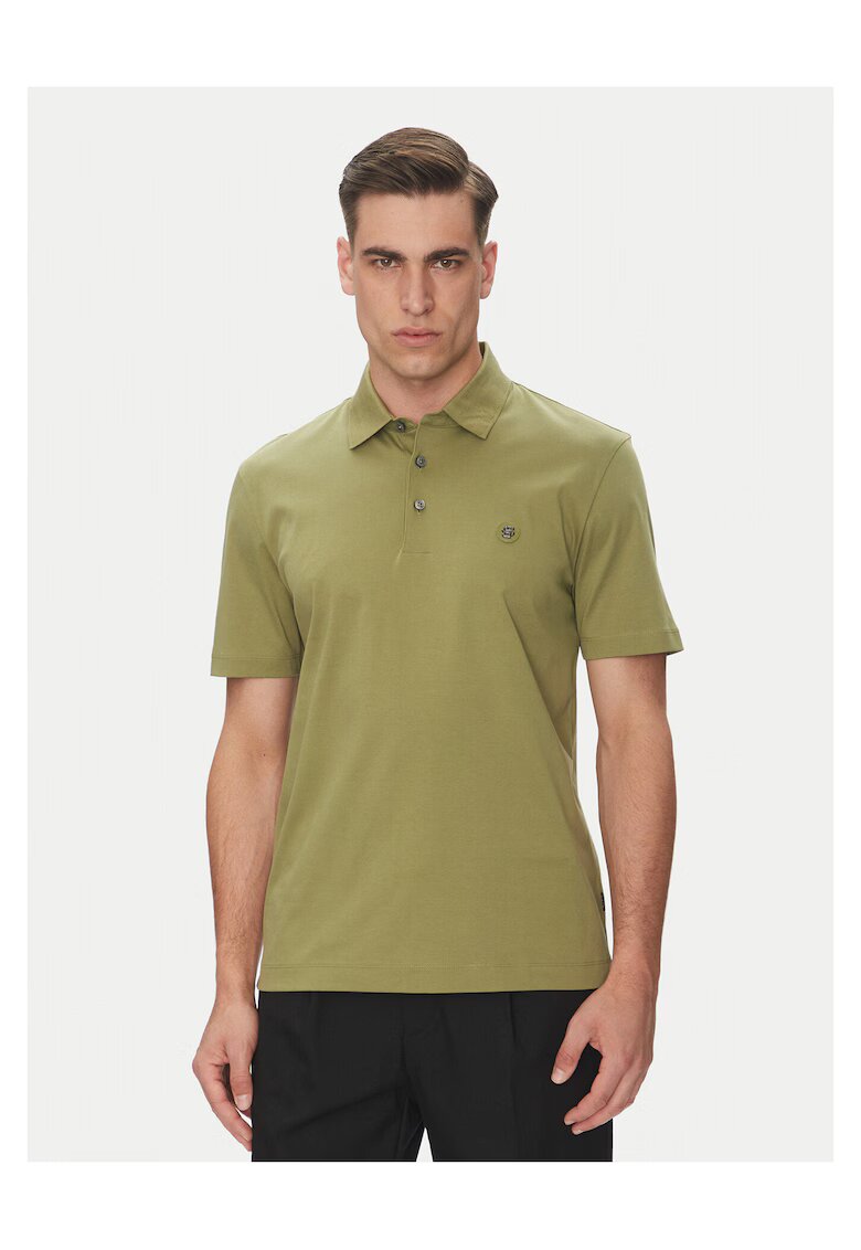BOSS Tricou barbati verde - bumbac