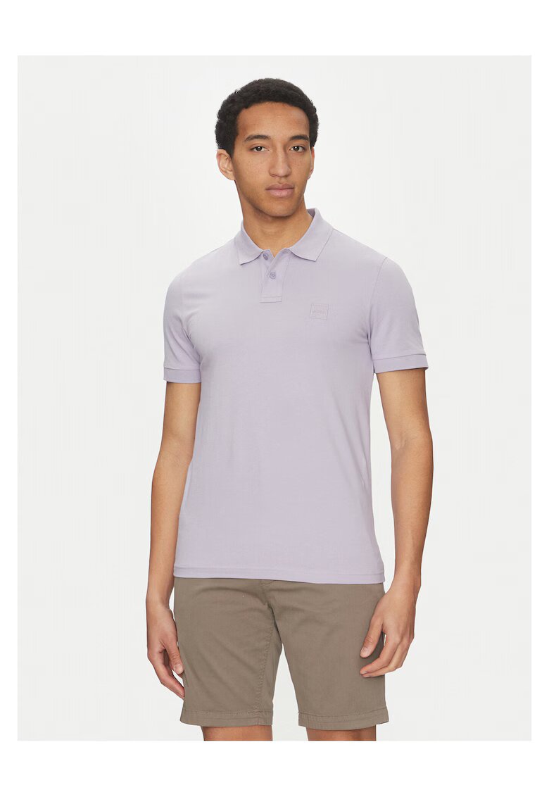BOSS Tricou barbati violet - bumbac