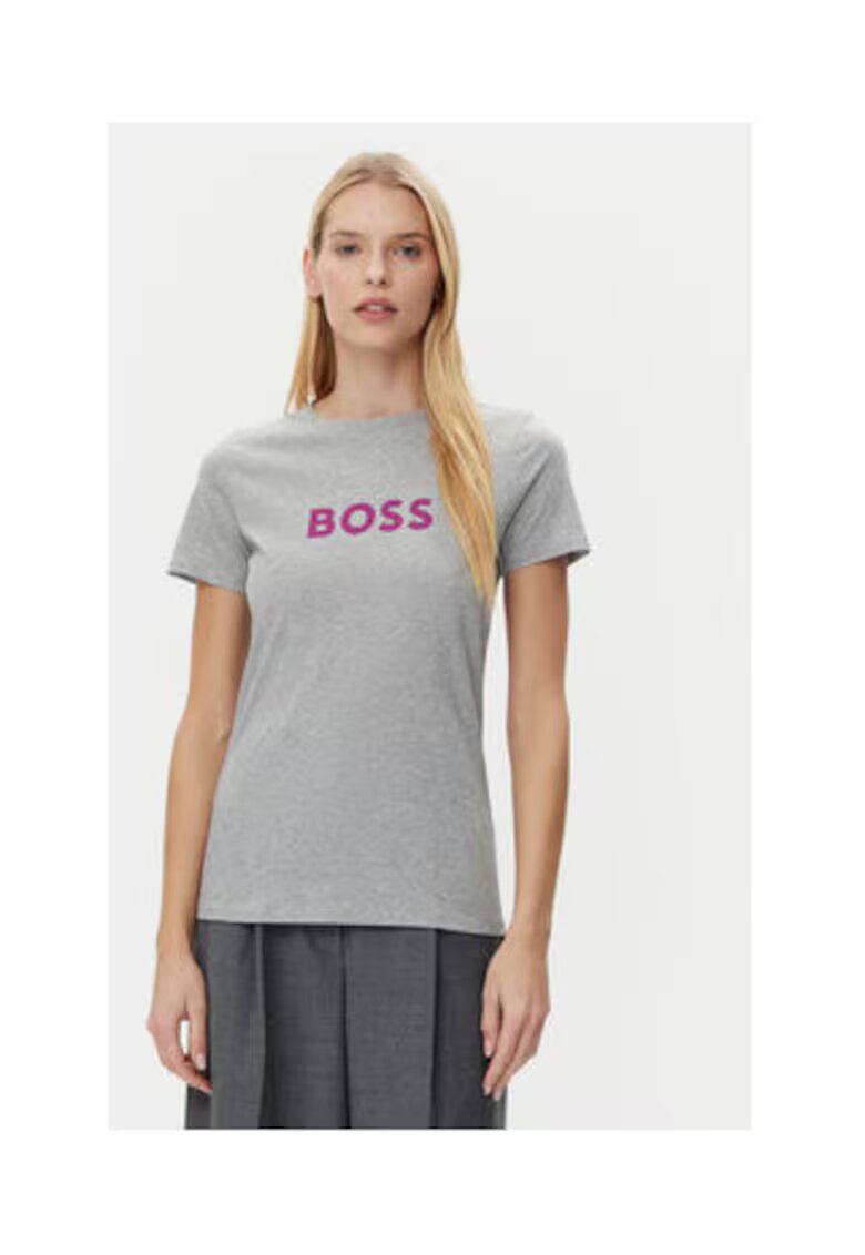 BOSS Tricou dama - Gri - Gri
