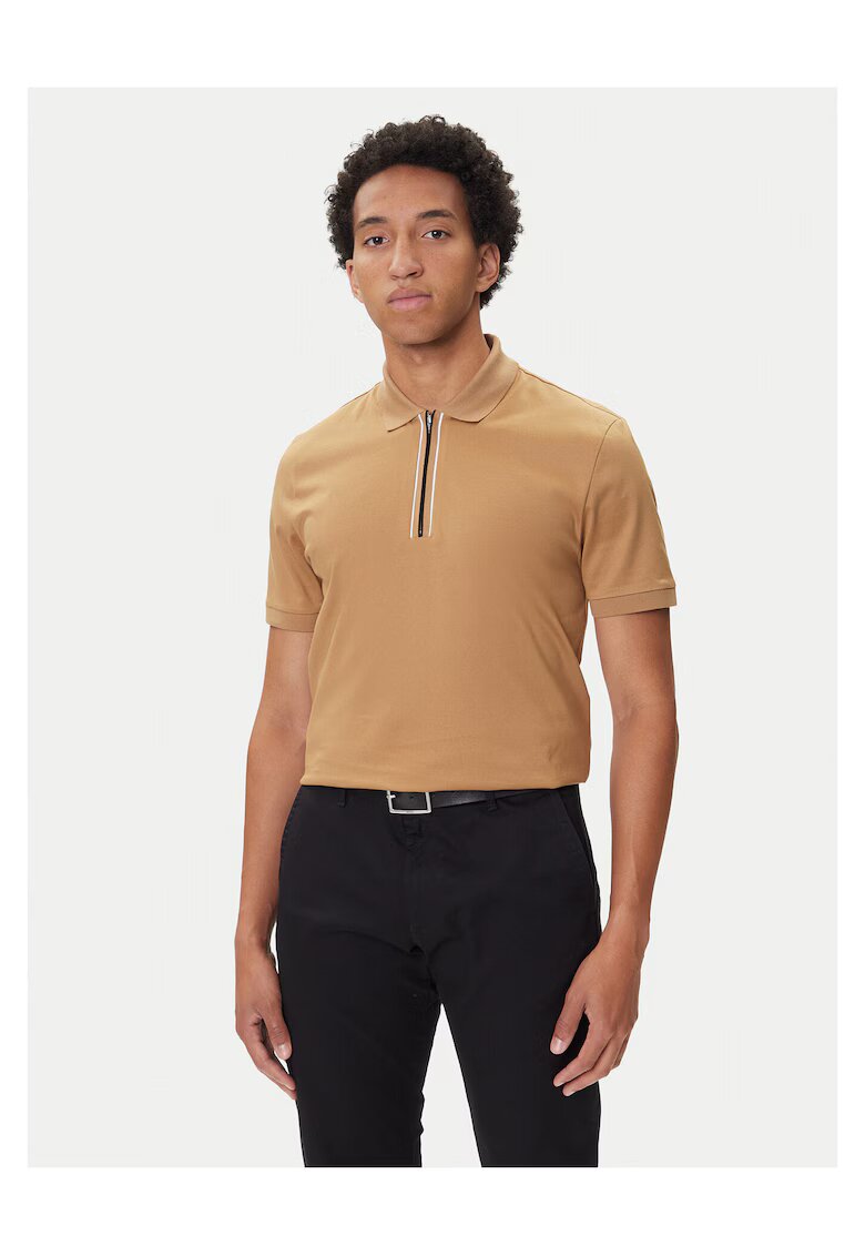 BOSS Tricou pentru barbati - maro - bumbac