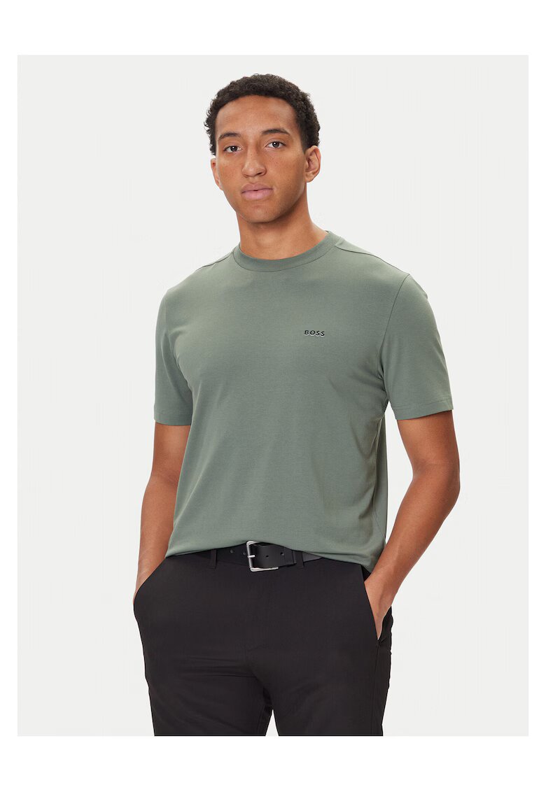 BOSS Tricou pentru barbati verde - bumbac
