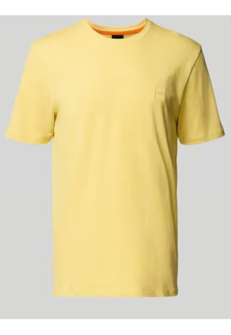 BOSS Tricou uni cu decolteu la baza gatului