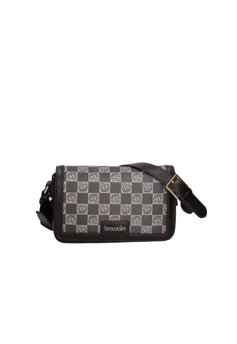 Braccialini BRACCIAINI - Geanta crossbody de piele ecologica - Negru