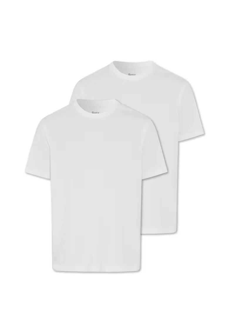 Brax Set de tricouri cu model uni - 2 piese - Alb
