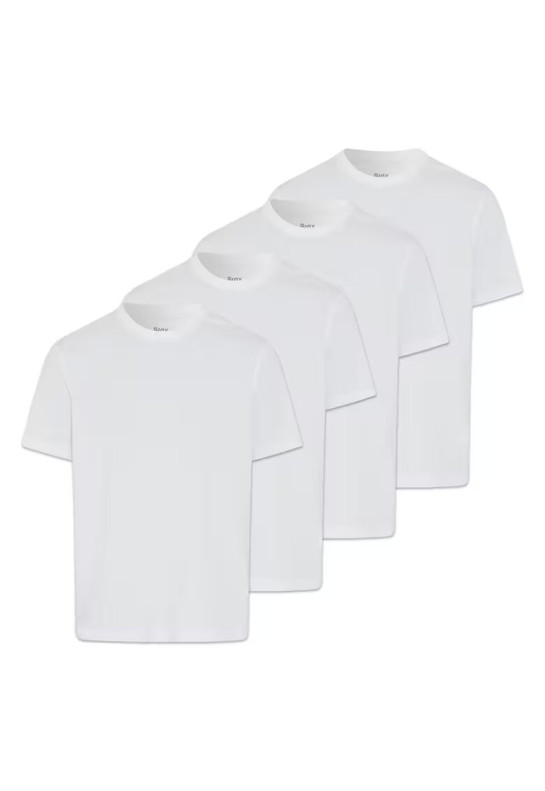 Brax Set de tricouri cu model uni Tim - 4 piese - Alb