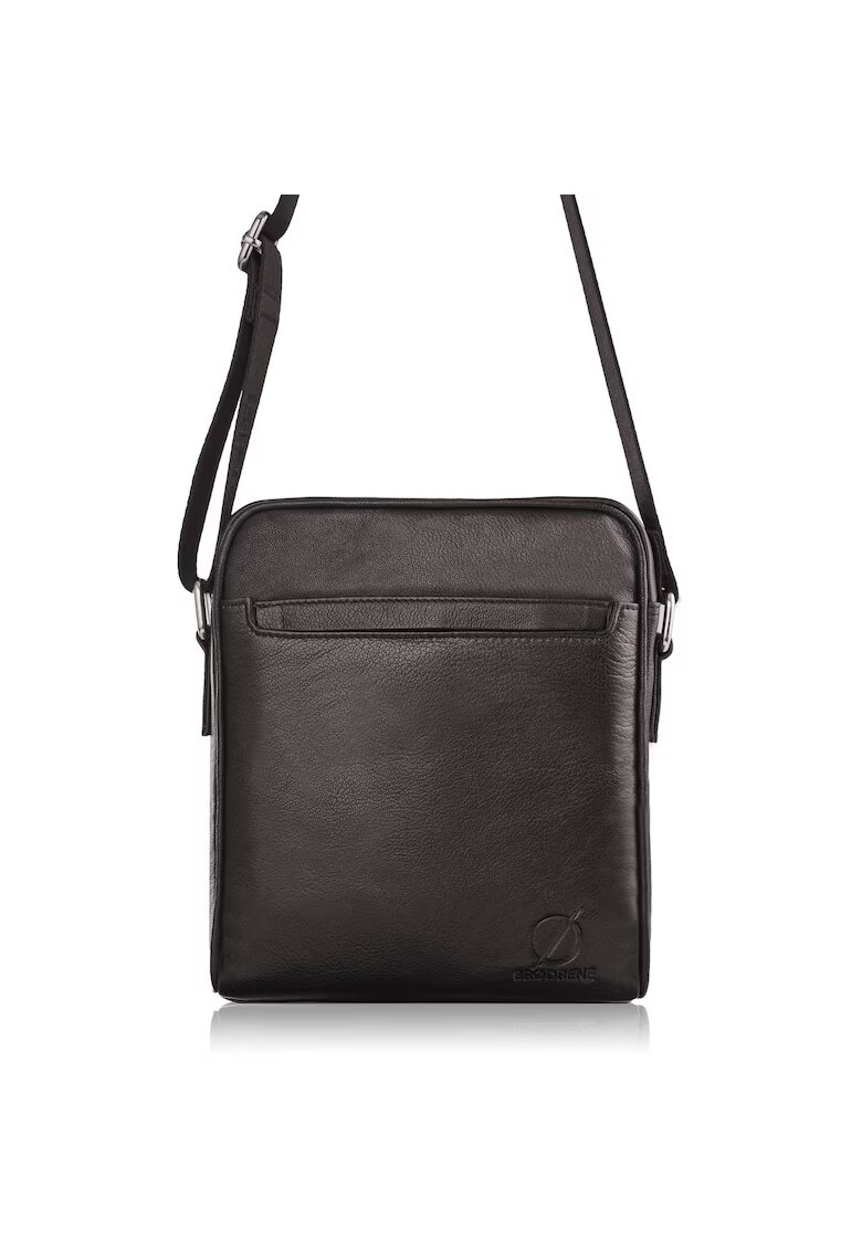 Broedrene Geanta din piele - Brodrene - Postasi - G-01 - pentru barbati - pe umar - 19 x 23 x 5 - Maro inchis