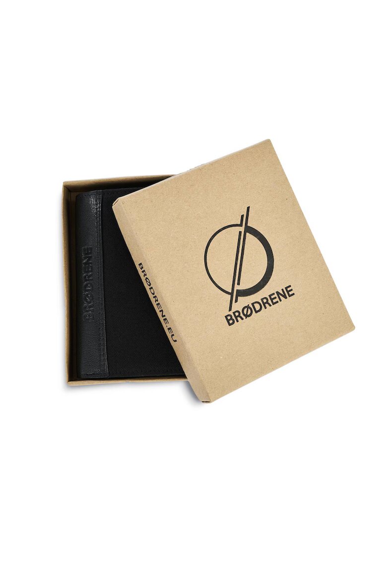 Broedrene Portofel barbati + cutie - Sustenabil - Negru
