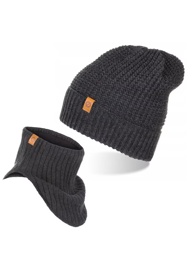 Broedrene Set caciula cu fular barbati Brodrene - Acril - Gri inchis