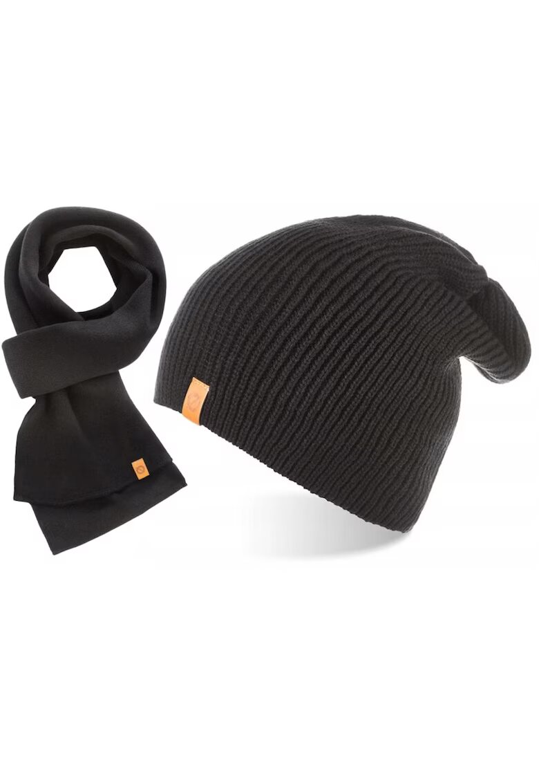 Broedrene Set caciula si fular barbati Brodrene - Acril - Negru