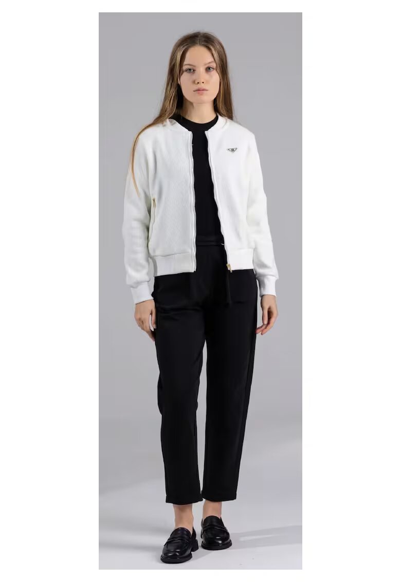Bumbacel 100 COTTON Jacheta din bumbac pentru dame - Alb