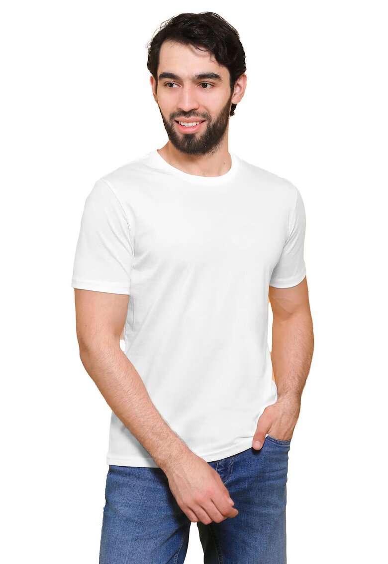 Bumbacel 100 COTTON Tricou barbat uniton cu decolteu rotund din bumbac