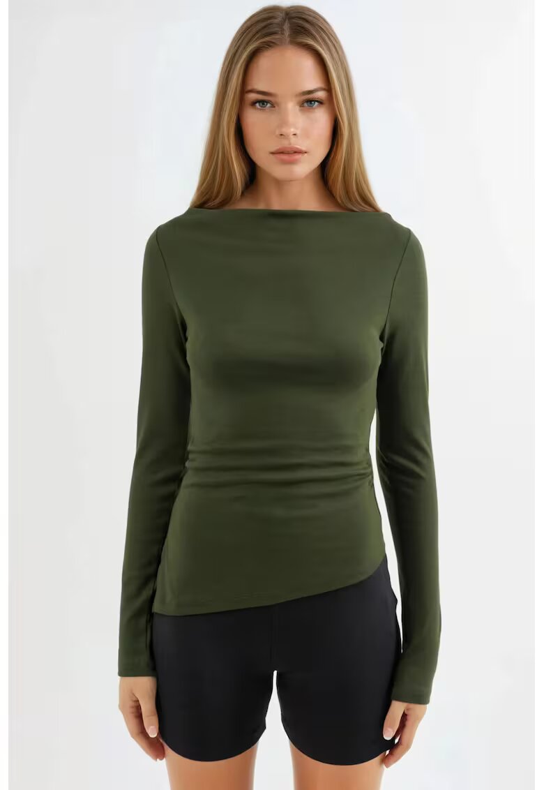 Busem Bluza dama - bumbac - verde padure