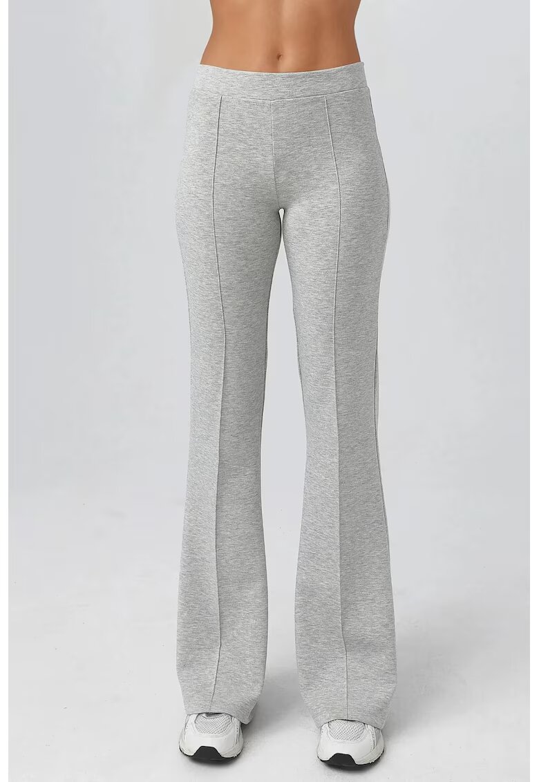 Busem Pantaloni dama - evazati gri deschis - textil - Gri deschis