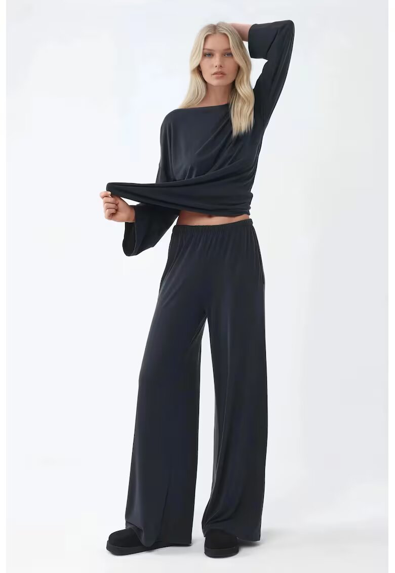 Busem Pantaloni dama - gri carbune - textil - Gri carbune