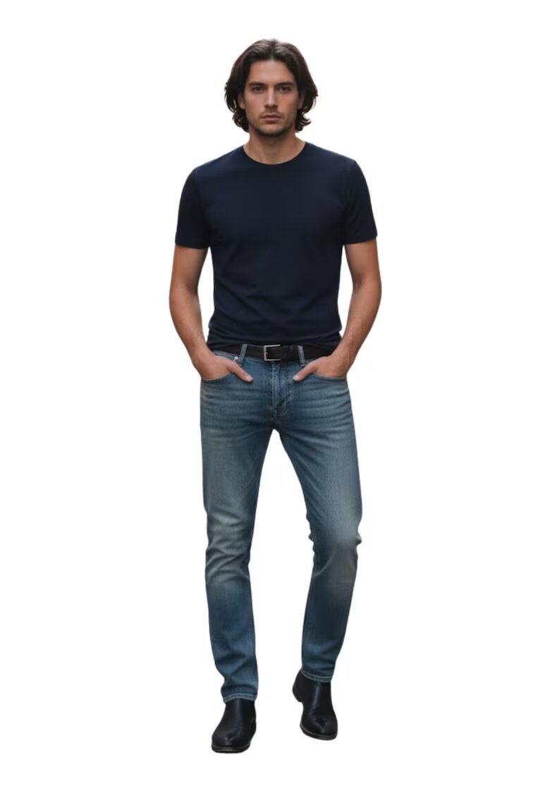 Calvin Klein Blugi regular fit cu aspect decoloratdwqfwq - Albastru