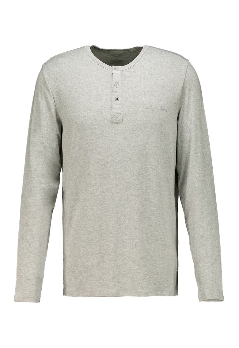 Calvin Klein Bluza de pijama din amestec de modal - Gri deschis melange