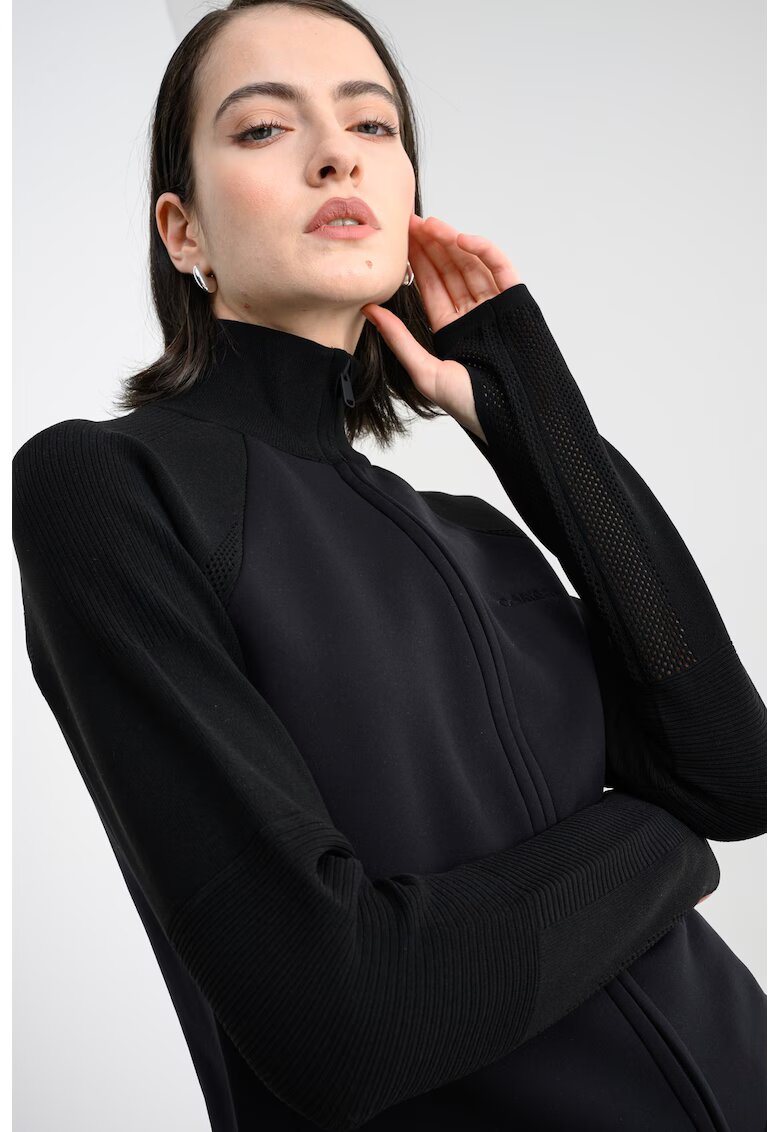 Calvin Klein Bluza de trening cu fermoar si decupaj pentru deget - pentru antrenament - Negru