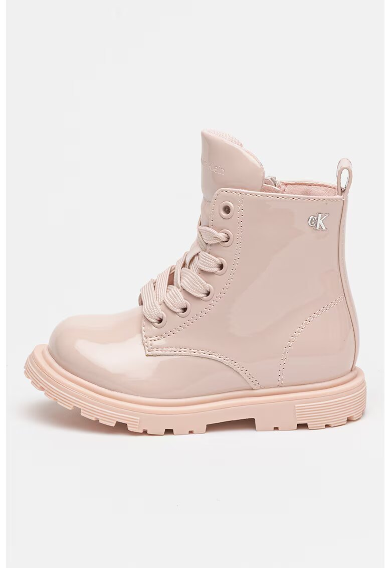 Calvin Klein Bocanci cu aspect lacuit - Roz pastel