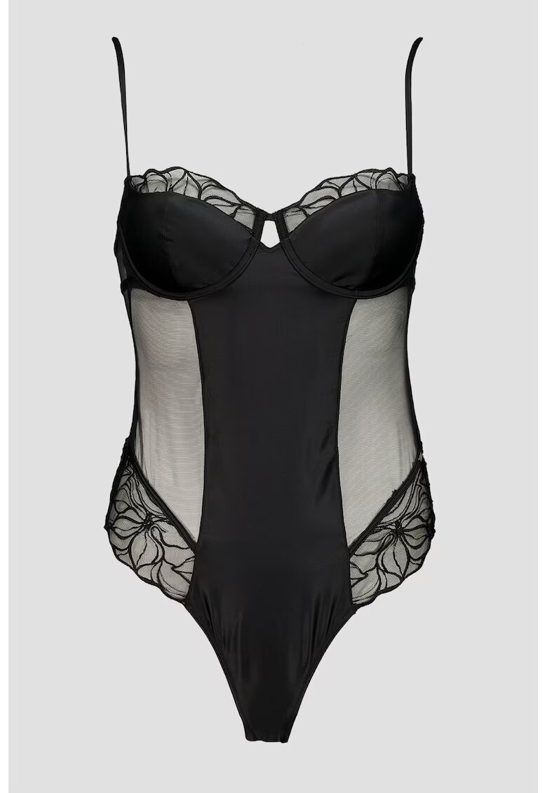 Calvin Klein Body cu segmente din plasa - Negru