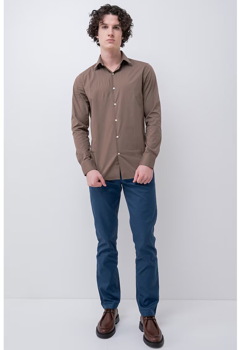 Calvin Klein Camasa slim fit - Maro taupe
