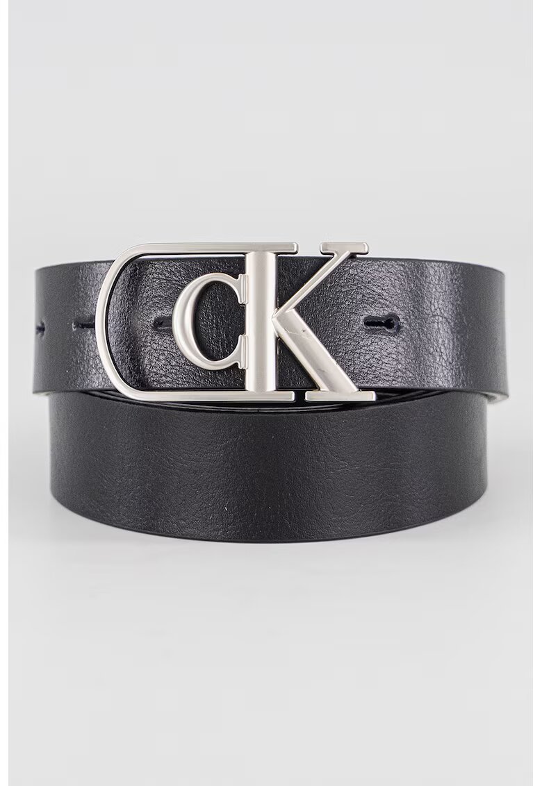 Calvin Klein Curea de piele cu o catarama logo - Negru