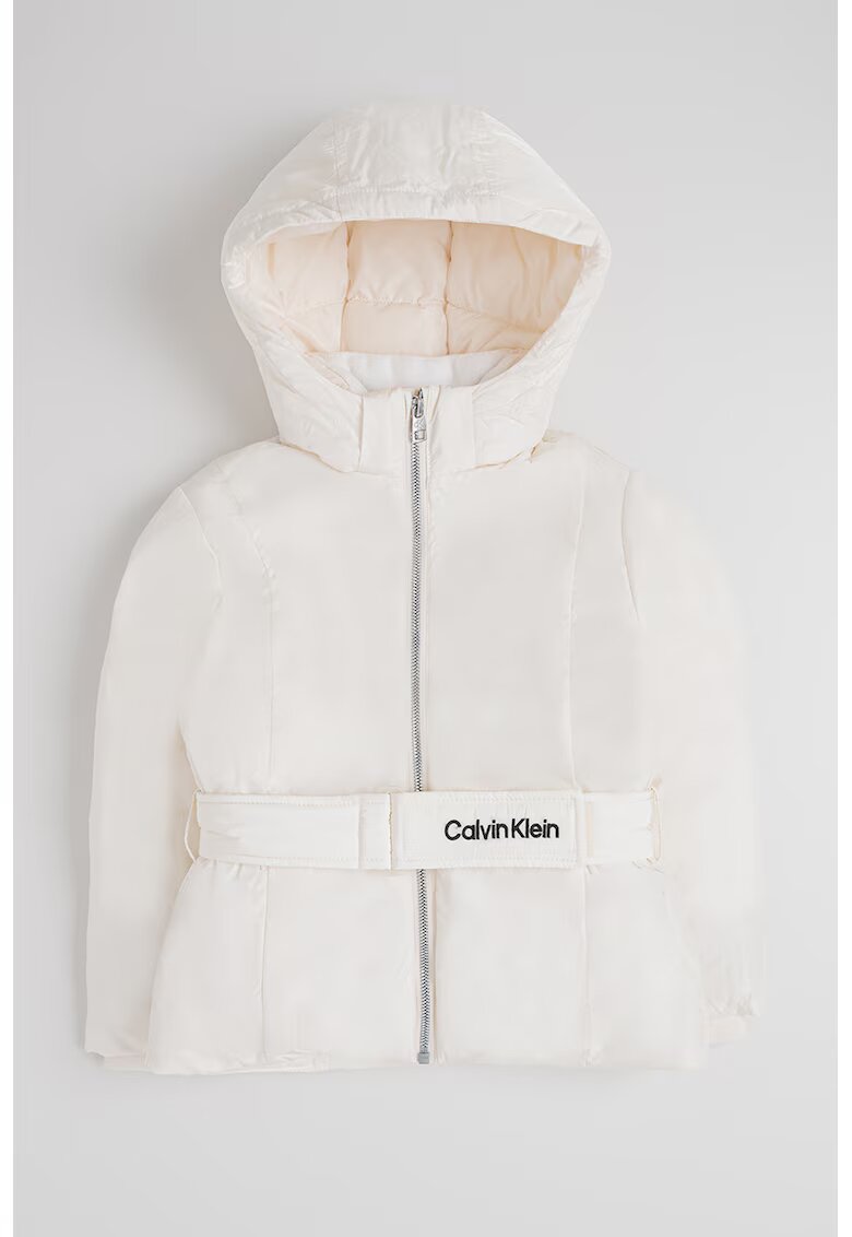 Calvin Klein Geaca parka cu gluga si vatelina - Alb optic