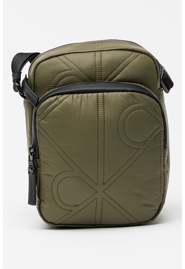 Calvin Klein Geanta crossbody din material textil Puffer Report - Kaki pal