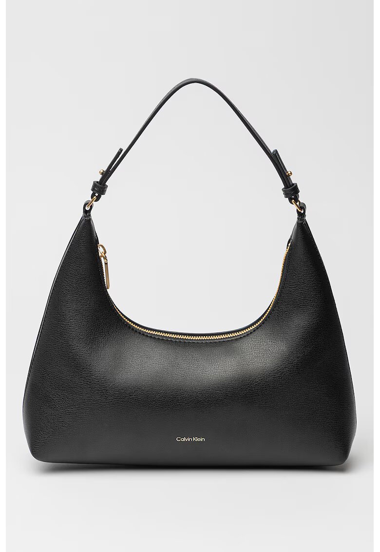 Calvin Klein Geanta de piele ecologica cu bareta detasabila de umar Foil - Auriu/Negru