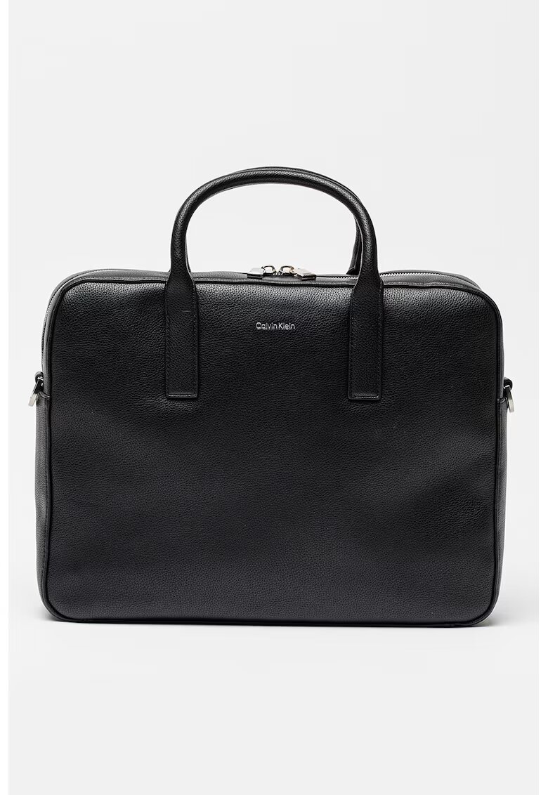 Calvin Klein Geanta messenger din piele ecologica Raised Commute - Negru