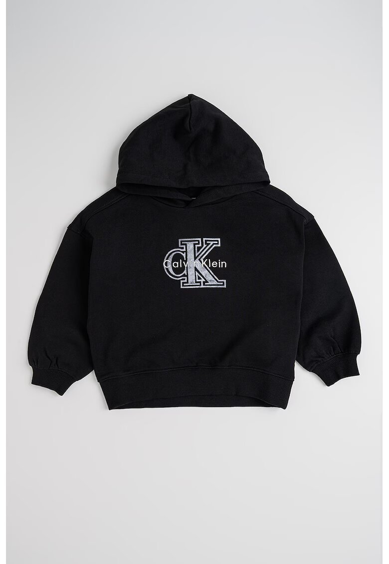 Calvin Klein Hanorac cu imprimeu logo - Negru