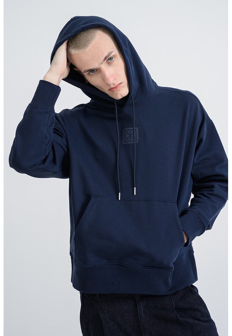 Calvin Klein Hanorac din amestec de bumbac cu buzunar kangaroo - Albastru ultramarin