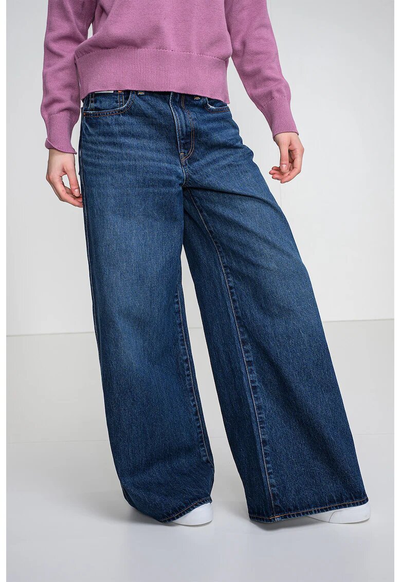 Calvin Klein Jeans Blugi cu croiala ampla si talie joasa - Albastru melange