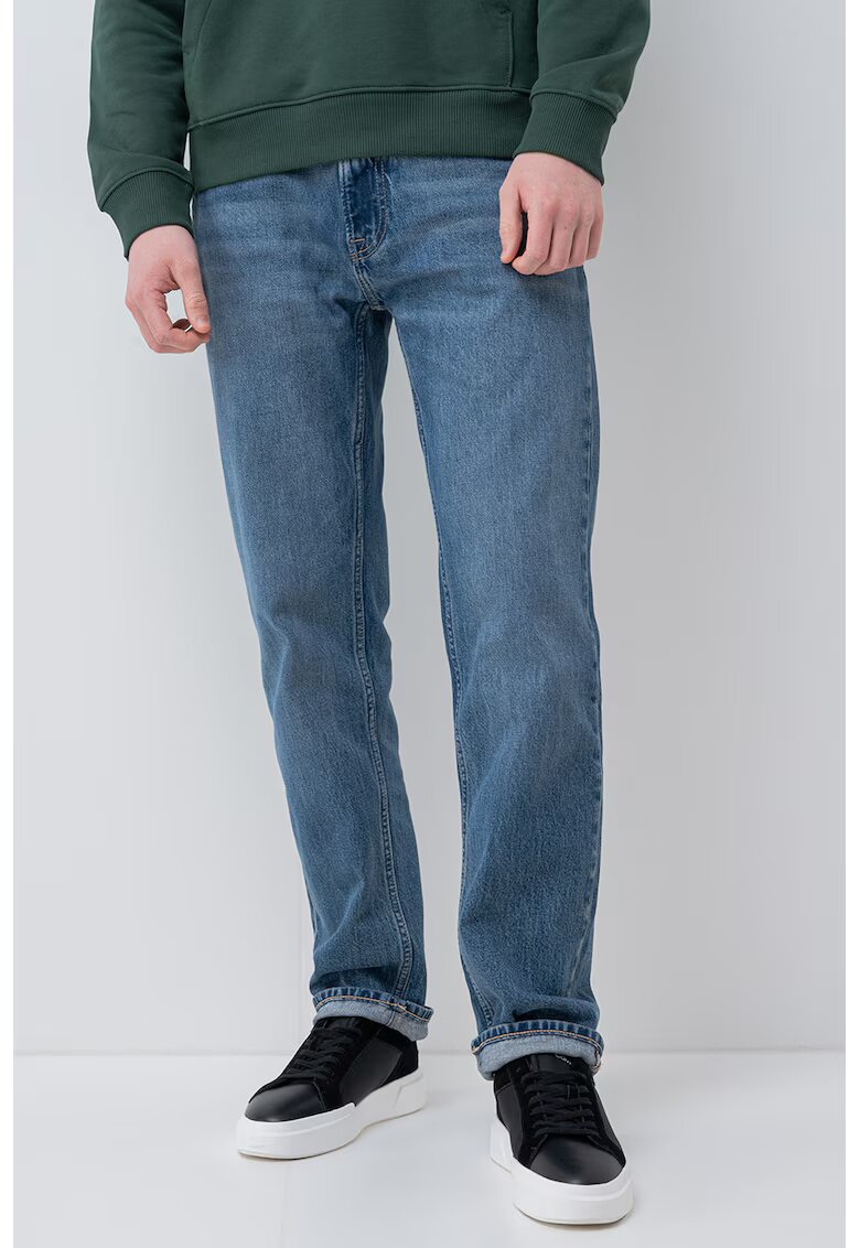Calvin Klein Jeans Blugi cu croiala dreapta - Albastru