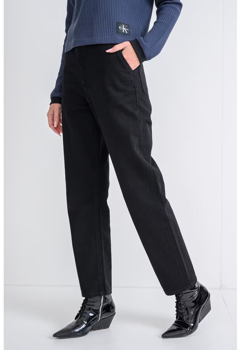 Calvin Klein Jeans Blugi relaxed fit - Negru