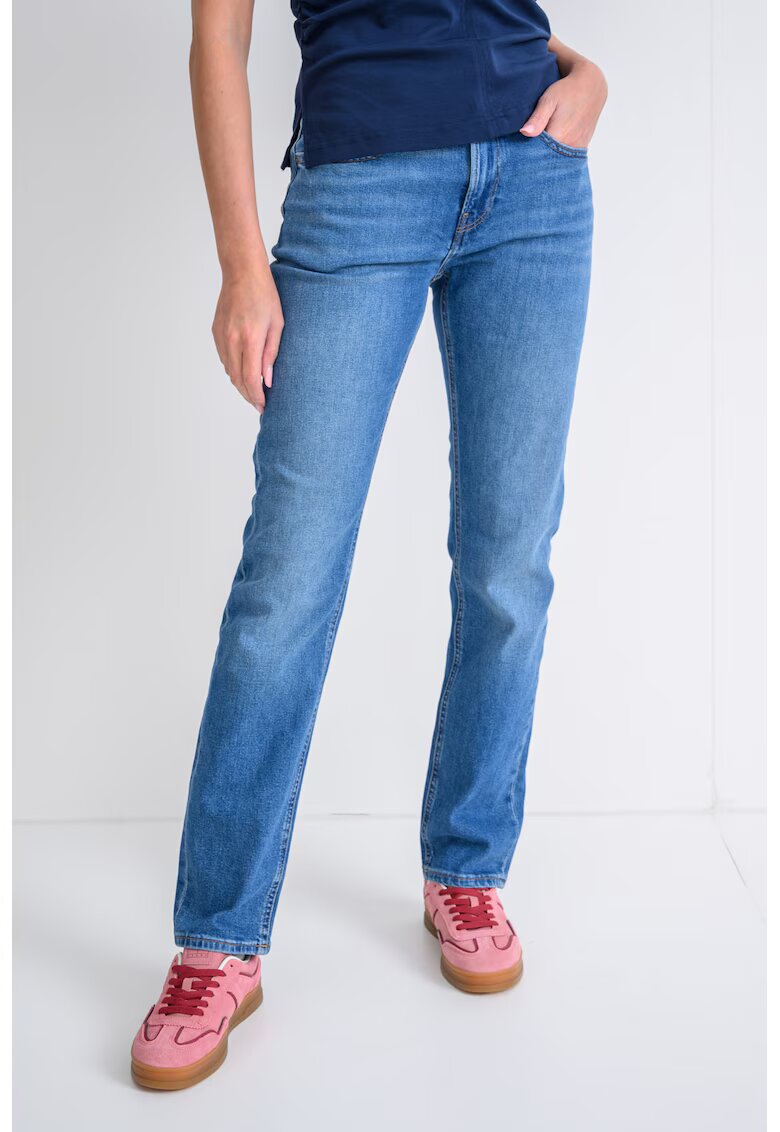 Calvin Klein Jeans Blugi slim fit cu talie medie - Albastru deschis