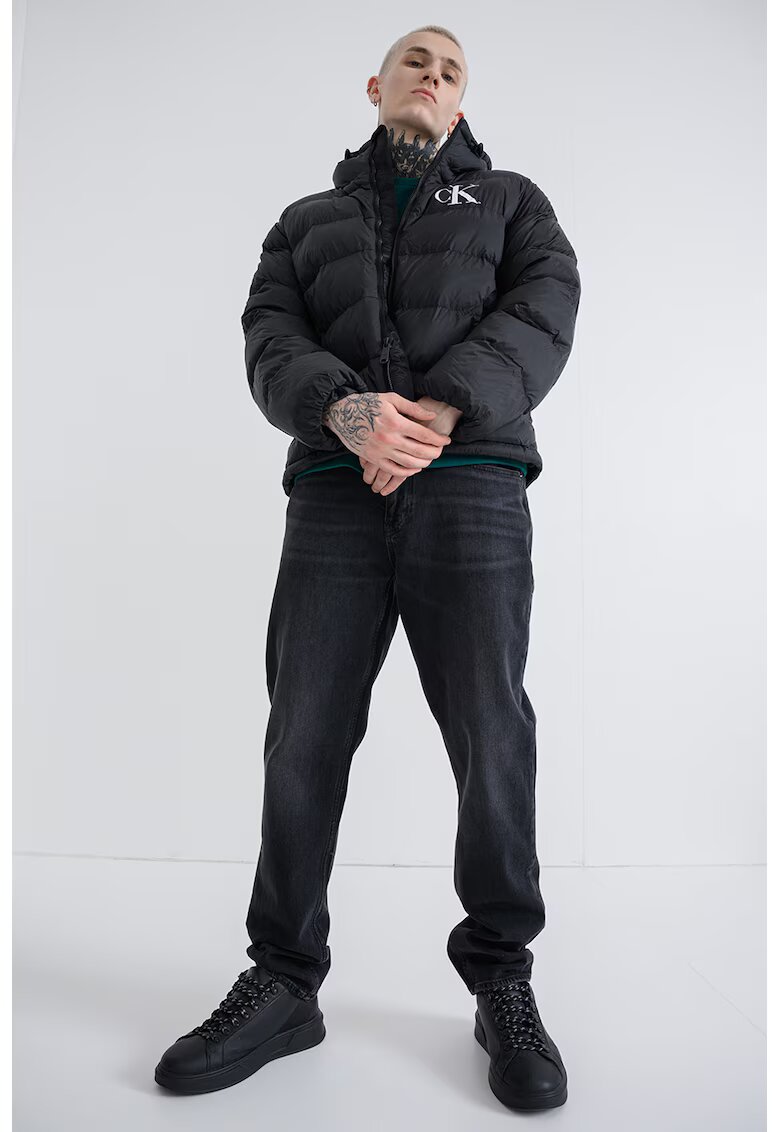 Calvin Klein Jeans Geaca cu gluga si vatelina - Negru stins