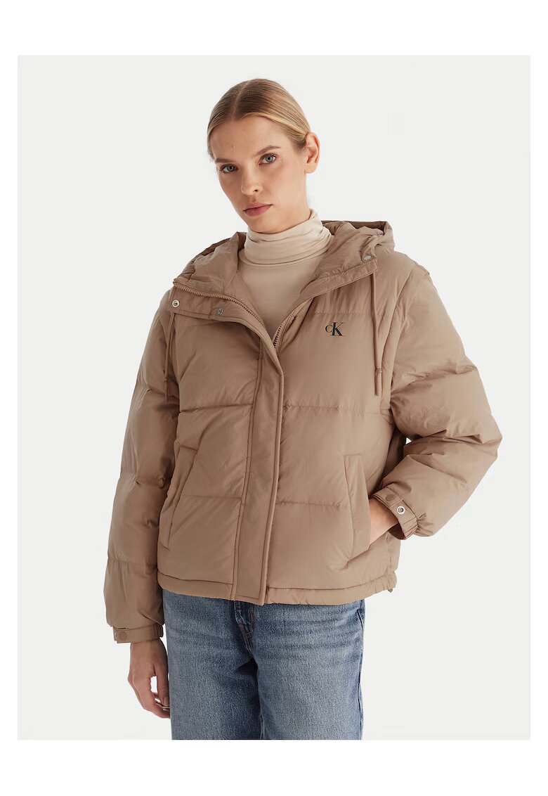 Calvin Klein Jeans Geaca puf dama bej - Bej