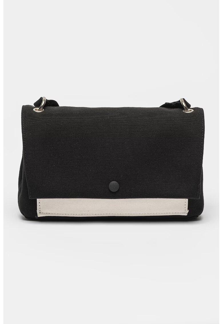 Calvin Klein Jeans Geanta crossbody cu clapa Ultralight - Negru